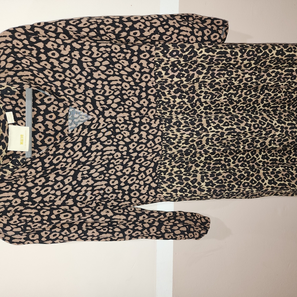Leopard Print Long Sleeve Dress